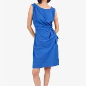 Diane Von Furstenberg Blue waist tie sleeveless Dress Sz 0